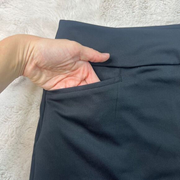 Adidas Skirt Skort Mini Womens Size Medium Long Black Stretch Built in Shorts - Picture 4 of 10